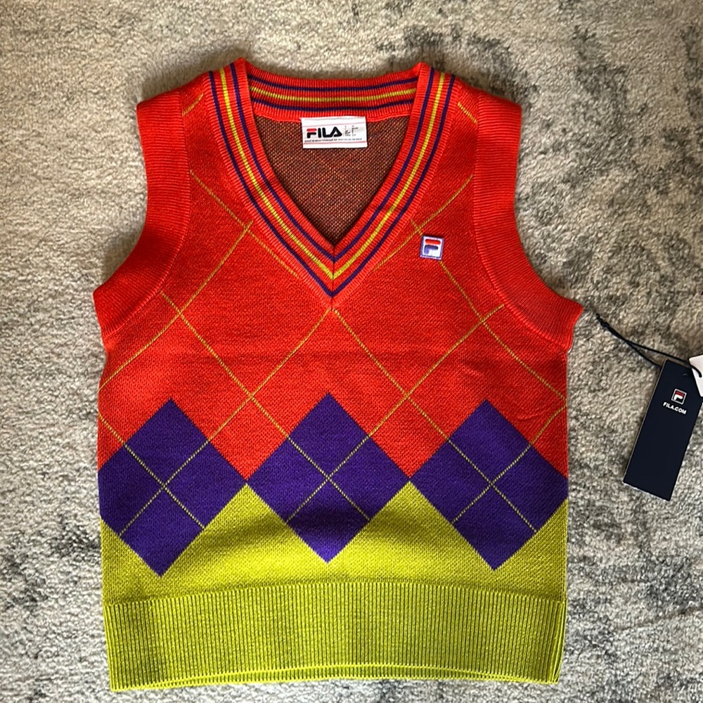 Fila color block sweater vest